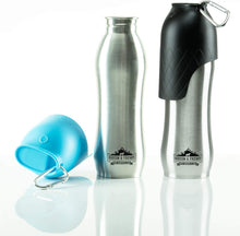 Load image into Gallery viewer, Grandes bouteilles d'eau en acier inoxydable avec couvercle pour chien, capacité de 700 ml