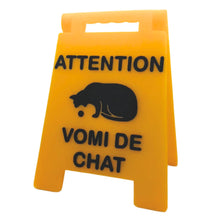 Charger l'image dans la galerie, Attention vomi de chat - enseigne - affiche - pancarte de plancher