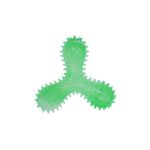 Charger l'image dans la galerie, Bud'z Jouet en caoutchouc lumineux pour chien - Triskel à pointes - Vert - 16 cm