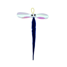 Load image into Gallery viewer, Bud'z Jouet pour chat - Duo libellule bleue et rubans - 25 cm