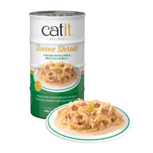 Load image into Gallery viewer, Garnitures Catit Divine Shreds - Poulet avec foie et brocoli en gelée - 4 x conserves de 85 gr
