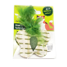 Load image into Gallery viewer, Define Planet Jouet pour chat - Papillon de plumes sur paille