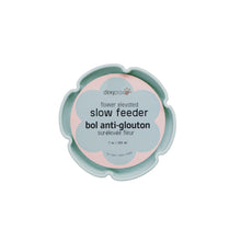 Charger l'image dans la galerie, Dexypaws Bol surélevé en céramique pour chat 7.75 oz - Avec ralentisseur - Forme de fleur - Vert sauge