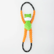 Load image into Gallery viewer, Jouet pour chien peluche Zippy Paws - Rope tugz Grenouille