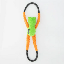 Load image into Gallery viewer, Jouet pour chien peluche Zippy Paws - Rope tugz Grenouille