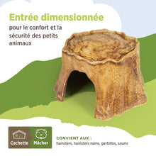 Load image into Gallery viewer, Living World Cachette comestible - Souche d'arbre - Brune - 150 gr (5,2 oz)