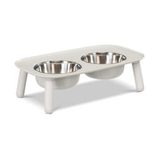 Charger l'image dans la galerie, Messy Mutts Bol double surélevé avec pattes ajustables - Gris clair