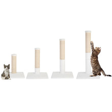Load image into Gallery viewer, Noba Evolution - 4 en 1 Griffoir Évolutif - Fausse fourrure blanche / Corde beige naturelle