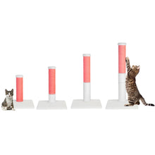Charger l'image dans la galerie, Noba Evolution - 4 en 1 Griffoir Évolutif - Fausse fourrure blanche / Corde rose