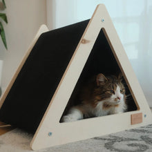 Load image into Gallery viewer, Noba Origin Le Tipi - Tente griffable pour chat - Gris - Triangle