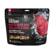 Load image into Gallery viewer, Nourriture Nutrience SubZero Cru Séché à froid pour chien, Repas de Boeuf et citrouille