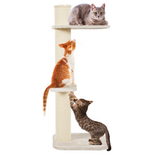 Charger l'image dans la galerie, Poteau à griffer City Cat 3 Zolux avec 2 plateformes, beige, 59 x 61 x 148 cm