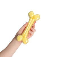 Load image into Gallery viewer, Os Duo Zeus, parfum de noix de coco, jaune, 18 cm (7 po)