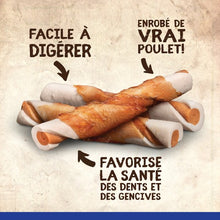 Charger l'image dans la galerie, Torsades Better Than Rawhide Zoë pour chiens - Poulet rôti avec thym et romarin - 152 gr