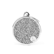 Charger l'image dans la galerie, Médaille collection SHINE, CIRCLE GLITTER GRIS, PETIT