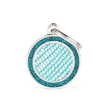 Charger l'image dans la galerie, Médaille collection SHINE, "SAINT TROPEZ TURQUOISE AVEC GLITTER" MOYEN
