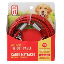 Charger l'image dans la galerie, Câble d’attache Dogit pour chiens de grande taille, rouge, 6 m (20 pi) - Boutique Le Jardin Des Animaux -Accessoires de prommenadeBoutique Le Jardin Des Animaux71793