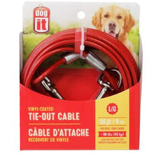 Charger l'image dans la galerie, Câble d'attache Dogit pour chiens de grande taille, rouge, 9 m (30 pi) - Boutique Le Jardin Des Animaux -Accessoires de prommenadeBoutique Le Jardin Des Animaux71795
