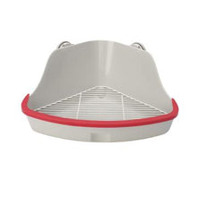 Charger l'image dans la galerie, Living World Bac à litières gris et rouge avec grillage pour petits mammifères - Boutique Le Jardin Des Animaux -litière pour petit mammifèreBoutique Le Jardin Des Animaux61766