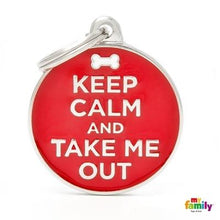 Charger l'image dans la galerie, Médaille collection Charms, "KEEP CALM AND TAKE ME OUT", GRAND - Boutique Le Jardin Des Animaux -médailleBoutique Le Jardin Des AnimauxCH17KEEPOUT