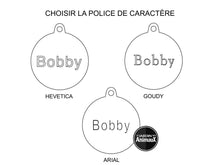 Load image into Gallery viewer, Médaille collection GLAM, "CERCLE OS BLANC STRASS" PETIT - Boutique Le Jardin Des Animaux -médailleBoutique Le Jardin Des AnimauxBH27GM01