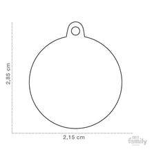 Load image into Gallery viewer, Médaille collection GLAM, "CERCLE OS BLANC STRASS" PETIT - Boutique Le Jardin Des Animaux -médailleBoutique Le Jardin Des AnimauxBH27GM01