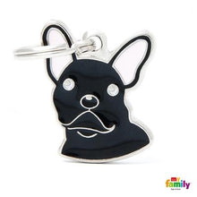 Charger l'image dans la galerie, Médaille pour chien collection Friends, BOULEDOGUE FRANÇAIS, Couleurs variées - Boutique Le Jardin Des Animaux -médailleBoutique Le Jardin Des AnimauxMF24BLACK