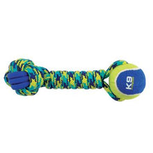 Load image into Gallery viewer, Zeus K9 Fitness jouet pour chien - haltère en corde et en TPR avec balle de tennis 30,48 cm - Boutique Le Jardin Des Animaux -Jouet chienBoutique Le Jardin Des Animaux96367