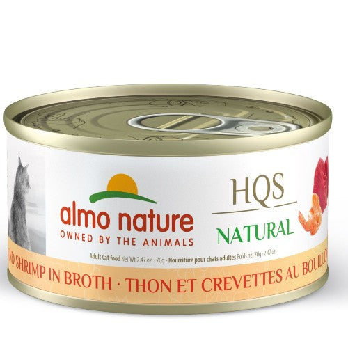 Almo Nature HQS Natural chat - Thon et crevette au bouillon 70 gr