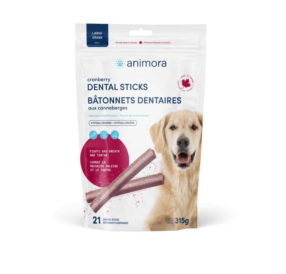 Animora Bâtonnets Dentaires Aux Canneberges Pour Chien, Grand 21 Unités