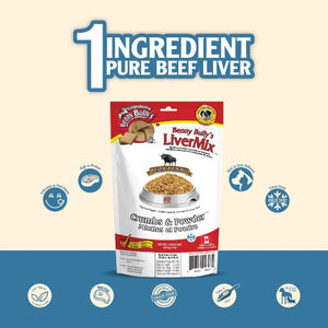 Benny Bully's Gâteries pour chien - Côtelettes de foie de boeuf en miettes & poudre