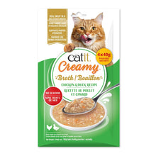 Charger l'image dans la galerie, Bouillon Catit Creamy au poulet et canard - Paquet de 4 x 40 gr
