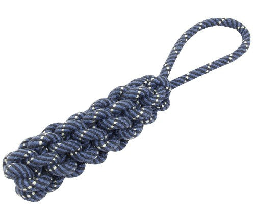 Bud'z Jouet de corde pour chien - Tresse avec boucle - Bleu foncé