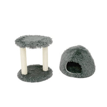 Charger l&#39;image dans la galerie, Bud&#39;z Arbre à chat - Avec sisal et lit à capuchon, Gris foncé
