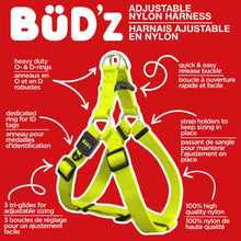Charger l'image dans la galerie, Bud'z Harnais ajustable en nylon pour chien - Jaune néon

