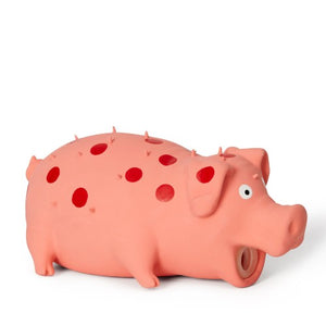 Bud'z Jouet en latex avec "Squeaker" - Cochon - Rose à pois rouges