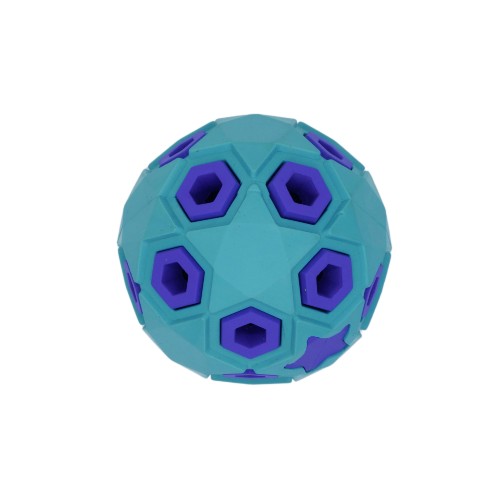 Bud'z Jouet en caoutchouc pour chien - Astro étoilé avec cachette à gâteries - Bleu