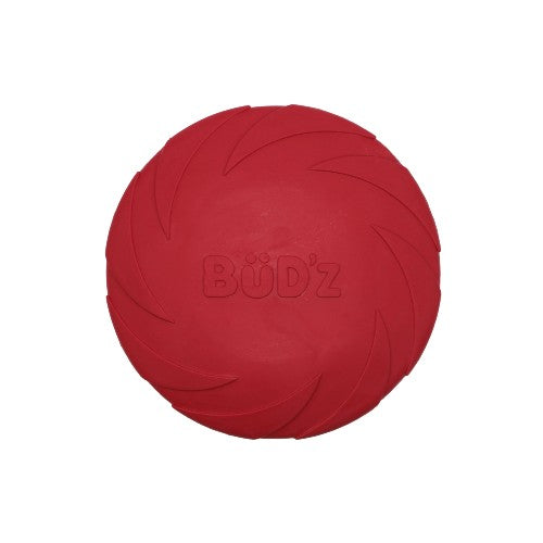 Bud'z Jouet en caoutchouc pour chien - Disque volant - Rouge