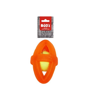 Bud'z Jouet pour chien - Avec balle de tennis insérée - Orange