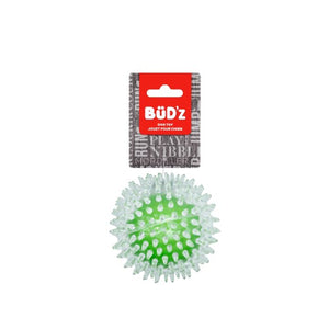Bud'z Jouet pour chien - Balle à pointes - Transparente et verte
