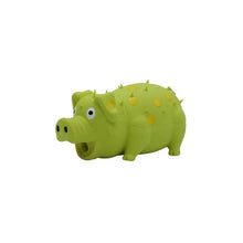 Charger l&#39;image dans la galerie, Bud&#39;z Jouet en latex avec &quot;Squeaker&quot; - Cochon - Vert à pois jaunes
