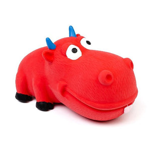 Bud'z Jouet en latex avec "Squeaker" - Taureau à gros museau - Rouge