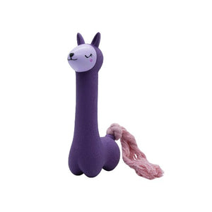Bud'z Jouet en latex avec "Squeaker" - Lama - Mauve à queue rose