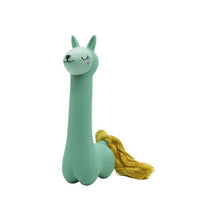 Charger l&#39;image dans la galerie, Bud&#39;z Jouet en latex avec &quot;Squeaker&quot; - Lama - Turquoise à queue jaune
