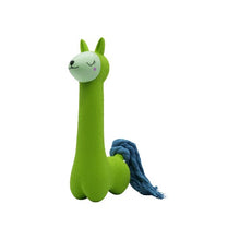 Charger l&#39;image dans la galerie, Bud&#39;z Jouet en latex avec &quot;Squeaker&quot; - Lama - Vert à queue bleue
