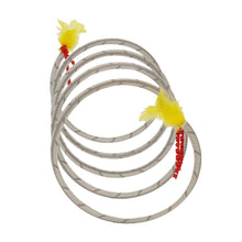 Charger l'image dans la galerie, Bud'z Jouet pour chat - Grand tunnel à ressort avec plume - Gris
