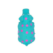 Charger l&#39;image dans la galerie, Bud&#39;z Jouet en latex avec &quot;squeaker&quot; - Cochon - Turquoise à pois roses

