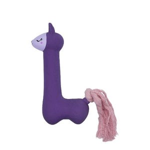 Bud'z Jouet en latex avec "Squeaker" - Lama - Mauve à queue rose
