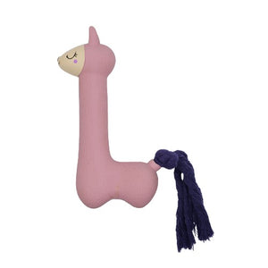 Bud'z Jouet en latex avec "Squeaker" - Lama - Rose à queue mauve