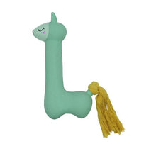 Charger l&#39;image dans la galerie, Bud&#39;z Jouet en latex avec &quot;Squeaker&quot; - Lama - Turquoise à queue jaune

